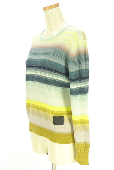 Paul Smith（ポールスミス）の古着「グラデーションボーダー柄ニットトップス（ニット）」大画像３へ
