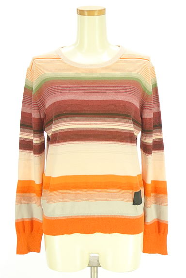 クリックで大画像表示 Paul Smith(ポールスミス)の古着「グラデーションボーダー柄ニットトップス(ニット)」大画像1へ