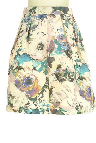 UNIVERVAL MUSE（ユニバーバルミューズ）の古着「プリントフレア膝丈スカート（スカート）」大画像２へ