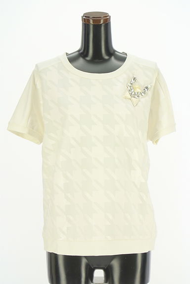 MAX&Co.（マックス＆コー）の古着「ビジュー付き千鳥格子柄プルオ―バー（カットソー・プルオーバー）」大画像１へ