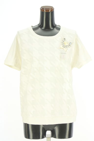 MAX&Co.（マックス＆コー）の古着「ビジュー付き千鳥格子柄プルオ―バー（カットソー・プルオーバー）」大画像４へ