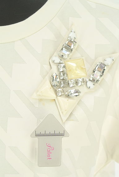 MAX&Co.（マックス＆コー）の古着「ビジュー付き千鳥格子柄プルオ―バー（カットソー・プルオーバー）」大画像５へ