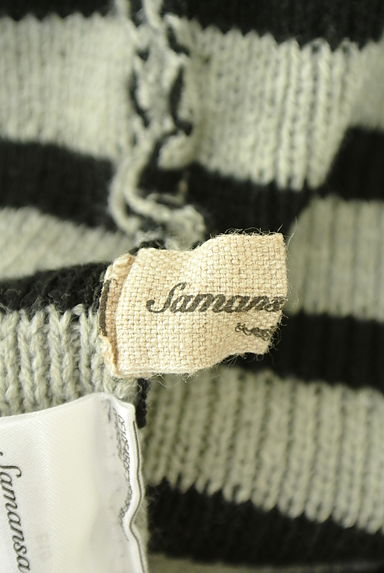 Samansa Mos2（サマンサモスモス）の古着「オーバーサイズボーダーニットカーデ（カーディガン・ボレロ）」大画像６へ