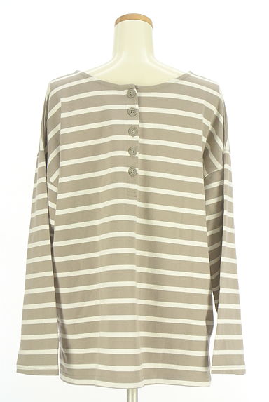 クリックで大画像表示 Samansa Mos2(サマンサモスモス)の古着「バックボタンボーダーカットソー(カットソー・プルオーバー)」大画像2へ