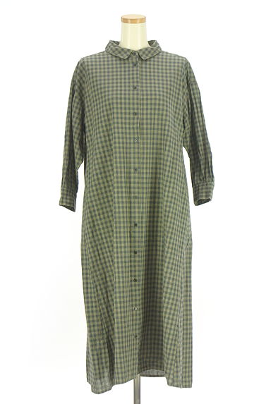 クリックで大画像表示 Samansa Mos2(サマンサモスモス)の古着「ギンガムチェック柄シャツワンピース(ワンピース・チュニック)」大画像1へ