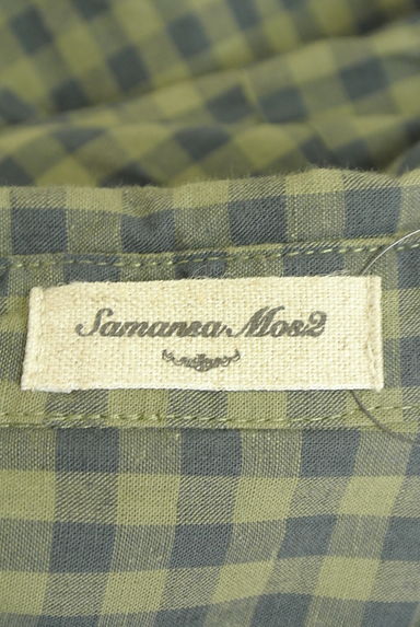 クリックで大画像表示 Samansa Mos2(サマンサモスモス)の古着「ギンガムチェック柄シャツワンピース(ワンピース・チュニック)」大画像6へ