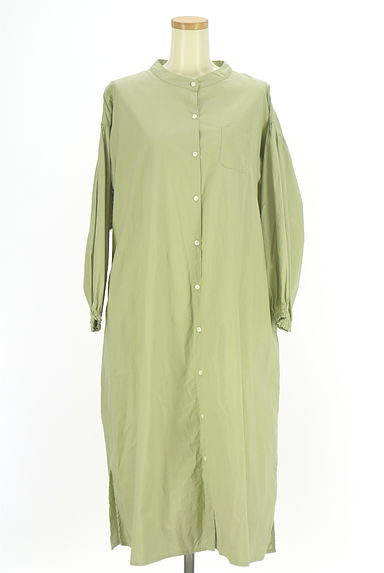 クリックで大画像表示 Samansa Mos2(サマンサモスモス)の古着「バンドカラーシャツワンピース(ワンピース・チュニック)」大画像1へ