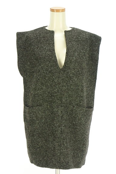 クリックで大画像表示 Samansa Mos2(サマンサモスモス)の古着「キーネックチュニックベスト(ワンピース・チュニック)」大画像1へ