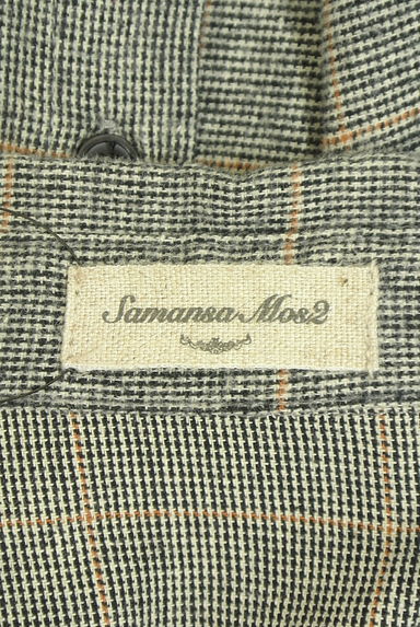 クリックで大画像表示 Samansa Mos2(サマンサモスモス)の古着「チェック柄スキッパーカットソー(カットソー・プルオーバー)」大画像6へ