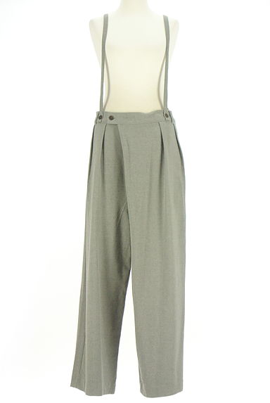 Samansa Mos2（サマンサモスモス）の古着「サス付きタックワイドパンツ（オーバーオール・サロペット）」大画像１へ