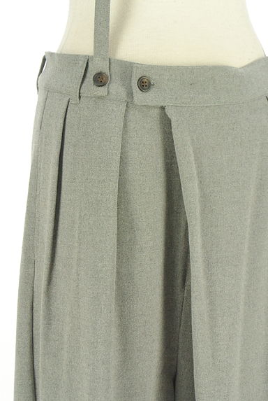 Samansa Mos2（サマンサモスモス）の古着「サス付きタックワイドパンツ（オーバーオール・サロペット）」大画像４へ