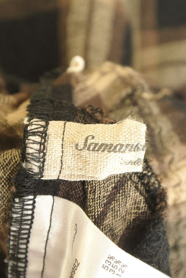 Samansa Mos2（サマンサモスモス）の古着「チェック柄ワイドパンツ（パンツ）」大画像６へ