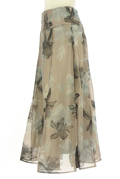 JUSGLITTY（ジャスグリッティー）の古着「花柄ロングシアースカート（ロングスカート・マキシスカート）」大画像３へ