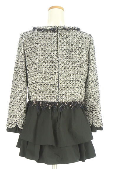 JUSGLITTY（ジャスグリッティー）の古着「裾フリルツイードプルオーバー（カットソー・プルオーバー）」大画像２へ