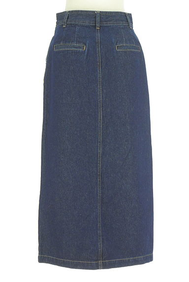 クリックで大画像表示 JUSGLITTY(ジャスグリッティー)の古着「スリットミモレデニムスカート(ロングスカート・マキシスカート)」大画像2へ