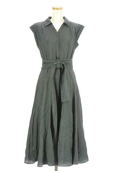 JUSGLITTY（ジャスグリッティー）の古着「ベルト付きロングフレアワンピース（ワンピース・チュニック）」大画像１へ