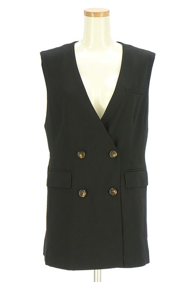 クリックで大画像表示 JUSGLITTY(ジャスグリッティー)の古着「ミドル丈ダブルボタンベスト(ベスト・ジレ)」大画像1へ