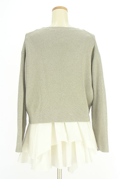 CADUNE（カデュネ）の古着「ラメニット+フリルインナーキャミセット（アンサンブル）」大画像２へ