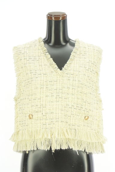 Arpege story Original（アルページュストーリーオリジナル）の古着「フリンジツイードベスト（ベスト・ジレ）」大画像１へ