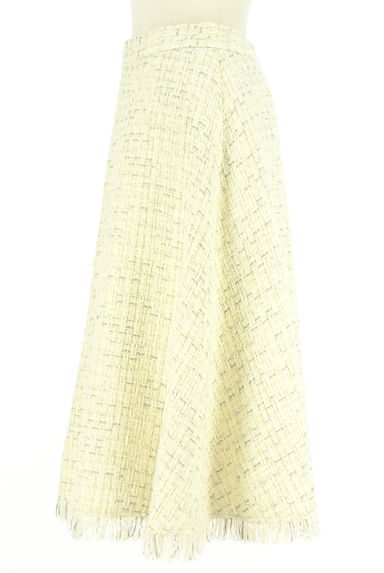 クリックで大画像表示 Arpege story Original(アルページュストーリーオリジナル)の古着「フリンジツイードミモレスカート(ロングスカート・マキシスカート)」大画像3へ