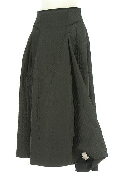 JUSGLITTY（ジャスグリッティー）の古着「キルティングミモレフレアスカート（ロングスカート・マキシスカート）」大画像４へ