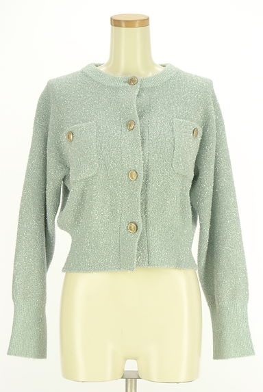 Arpege story Original（アルページュストーリーオリジナル）の古着「ラメニットカーディガン（カーディガン・ボレロ）」大画像１へ