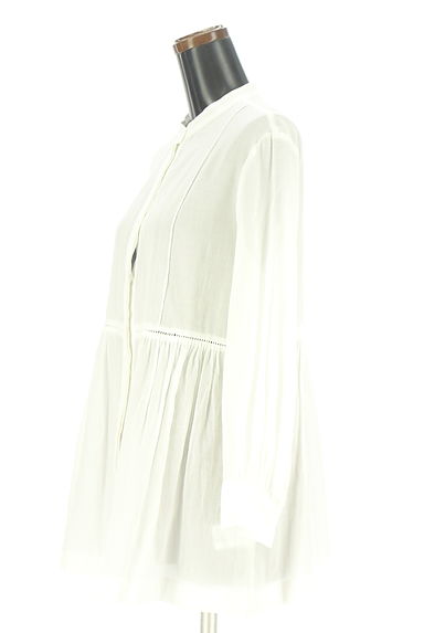 KEITH（キース）の古着「ペプラムノーカラーブラウス（ブラウス）」大画像３へ