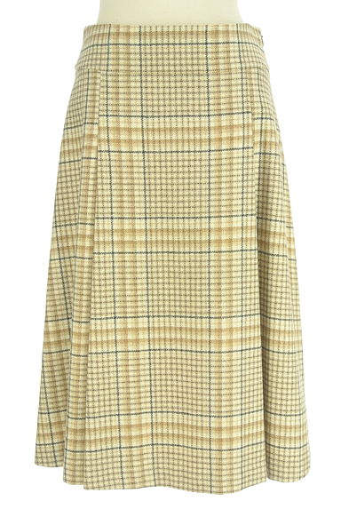 KEITH（キース）の古着「チェック柄ウール混フレアスカート（スカート）」大画像１へ