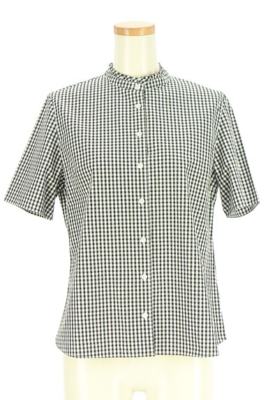 KEITH（キース）の古着「フリルバンドカラーチェックブラウス（ブラウス）」大画像１へ