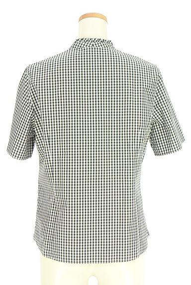 KEITH（キース）の古着「フリルバンドカラーチェックブラウス（ブラウス）」大画像２へ