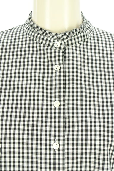 KEITH（キース）の古着「フリルバンドカラーチェックブラウス（ブラウス）」大画像４へ