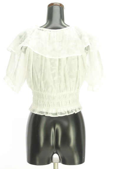 earth music&ecology（アースミュージック＆エコロジー）の古着「ケープカラー付きパフスリシアーブラウス（カットソー・プルオーバー）」大画像２へ