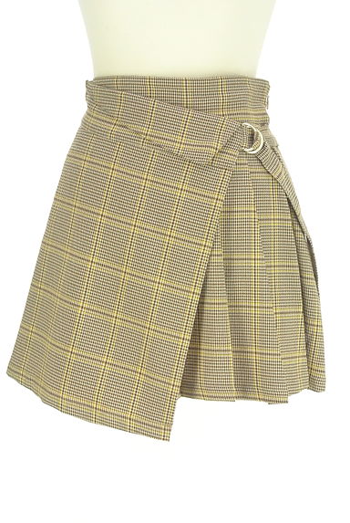 one after another NICE CLAUP（ワンアフターアナザーナイスクラップ）の古着「チェック柄ラップスカート（ミニスカート）」大画像１へ