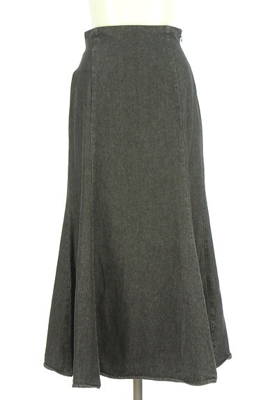 one after another NICE CLAUP（ワンアフターアナザーナイスクラップ）の古着「キャミ×ロングスカート　ブラックデニムセットアップ（セットアップ（ジャケット＋スカート））」大画像５へ