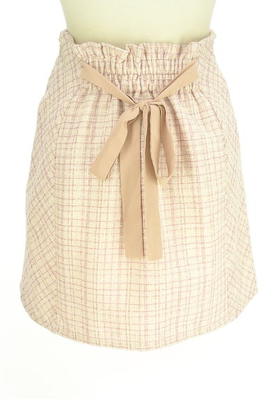 one after another NICE CLAUP（ワンアフターアナザーナイスクラップ）の古着「チェック柄ツイードスカート（ミニスカート）」大画像２へ