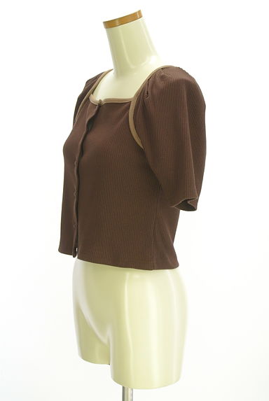 クリックで大画像表示 one after another NICE CLAUP(ワンアフターアナザーナイスクラップ)の古着「パフスリーブパイピングリブカットソー(カットソー・プルオーバー)」大画像3へ