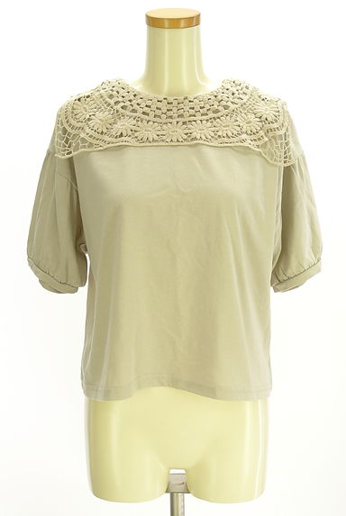 Samansa Mos2（サマンサモスモス）の古着「クロシェ編みカラーカットソー（カットソー・プルオーバー）」大画像１へ