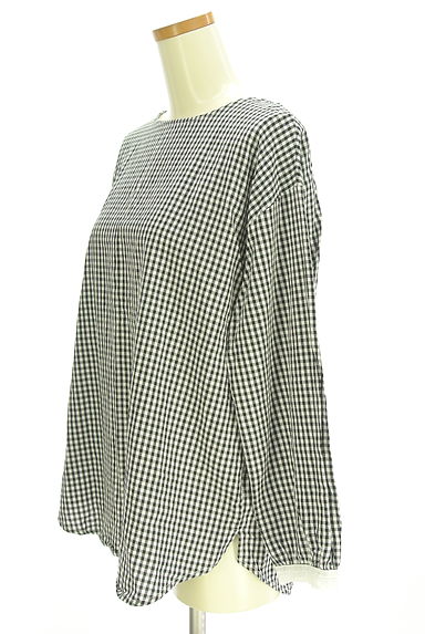 クリックで大画像表示 Samansa Mos2(サマンサモスモス)の古着「ギンガムチェックブラウス(カットソー・プルオーバー)」大画像3へ