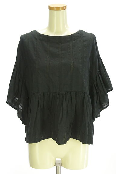 Samansa Mos2（サマンサモスモス）の古着「フレアスリーブペプラムブラウス（カットソー・プルオーバー）」大画像１へ