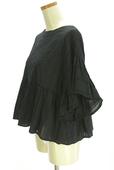 Samansa Mos2（サマンサモスモス）の古着「フレアスリーブペプラムブラウス（カットソー・プルオーバー）」大画像３へ