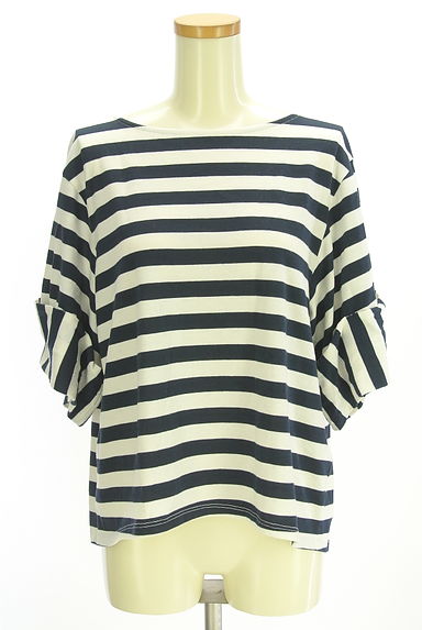 Samansa Mos2（サマンサモスモス）の古着「半そでボーダー柄カットソー（カットソー・プルオーバー）」大画像１へ