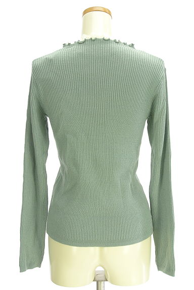 Samansa Mos2（サマンサモスモス）の古着「ehka sopo レース入りメロウフリル襟リブニットトップス（ニット）」大画像２へ