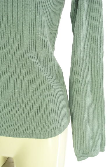 Samansa Mos2（サマンサモスモス）の古着「ehka sopo レース入りメロウフリル襟リブニットトップス（ニット）」大画像５へ