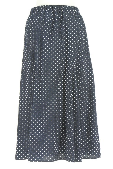 earth music&ecology（アースミュージック＆エコロジー）の古着「ドット柄ロングフレアスカート（ロングスカート・マキシスカート）」大画像２へ