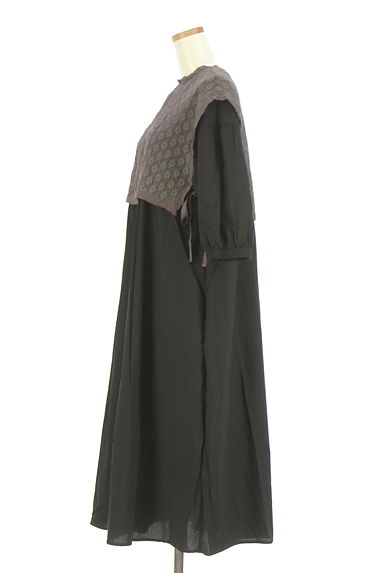 Samansa Mos2（サマンサモスモス）の古着「レースビスチェ付きノーカラーシャツワンピース（ワンピース・チュニック）」大画像３へ