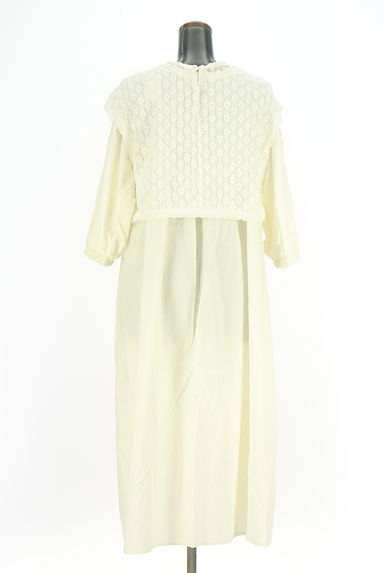 クリックで大画像表示 Samansa Mos2(サマンサモスモス)の古着「透かしニットベスト付きロングシャツワンピ(ワンピース・チュニック)」大画像2へ