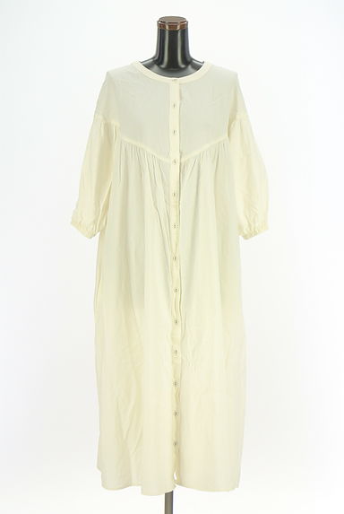 クリックで大画像表示 Samansa Mos2(サマンサモスモス)の古着「透かしニットベスト付きロングシャツワンピ(ワンピース・チュニック)」大画像5へ