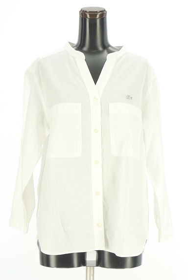 クリックで大画像表示 LACOSTE(ラコステ)の古着「綿麻スキッパーシャツ(ブラウス)」大画像1へ