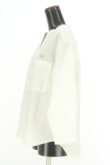 クリックで大画像表示 LACOSTE(ラコステ)の古着「綿麻スキッパーシャツ(ブラウス)」大画像3へ