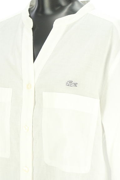 クリックで大画像表示 LACOSTE(ラコステ)の古着「綿麻スキッパーシャツ(ブラウス)」大画像4へ